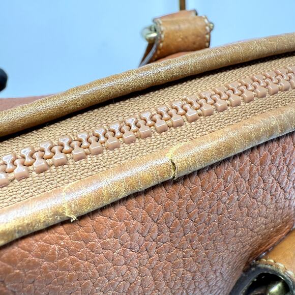 Dooney & Bourke Norfolk Bag Purse Brown Leather Double Handle VTG Durable - Picture 9 of 16